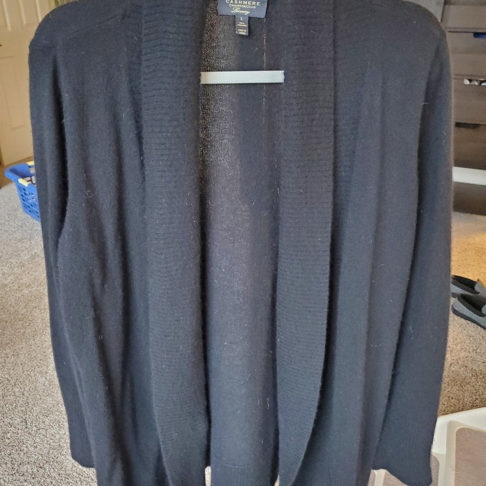 Black Cashmere Cardigan large
